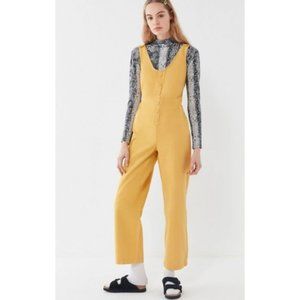Urban Outfitters Leighton Yellow Denim Jumpsuit - L